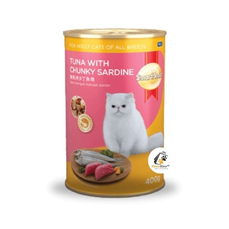 Smart Heart Cat Can Tuna With Chunky Sardine in Jelly 400gm